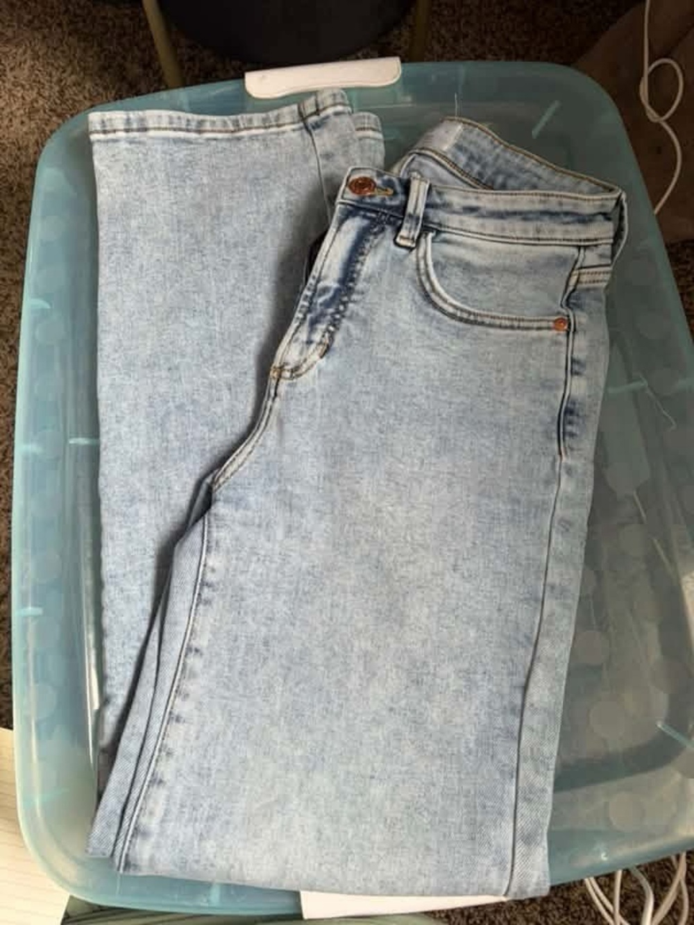 LC Lauren Conrad Pale Blue Straight Leg Jeans